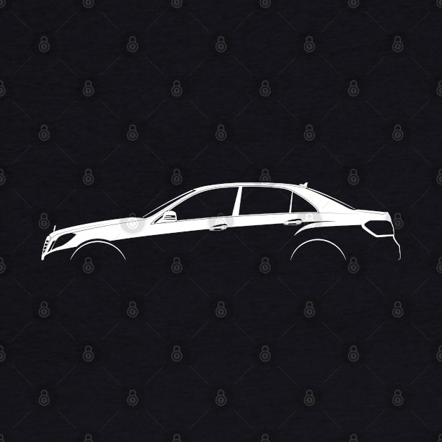 Mercedes-Benz E-Class (W212) Silhouette by Car-Silhouettes